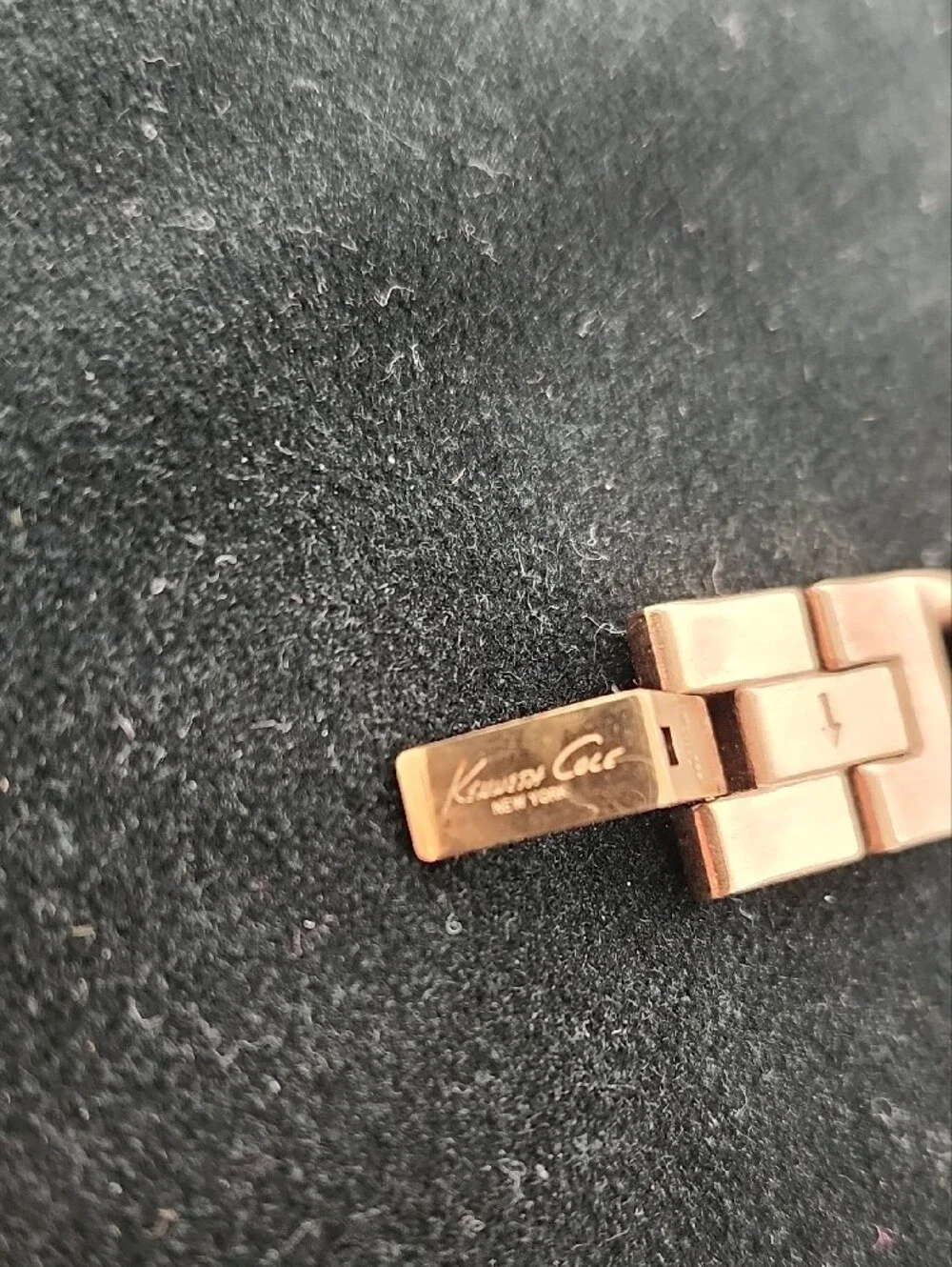 Kenneth Cole NY Rose Gold Cuban Chain Link Watch 10027347